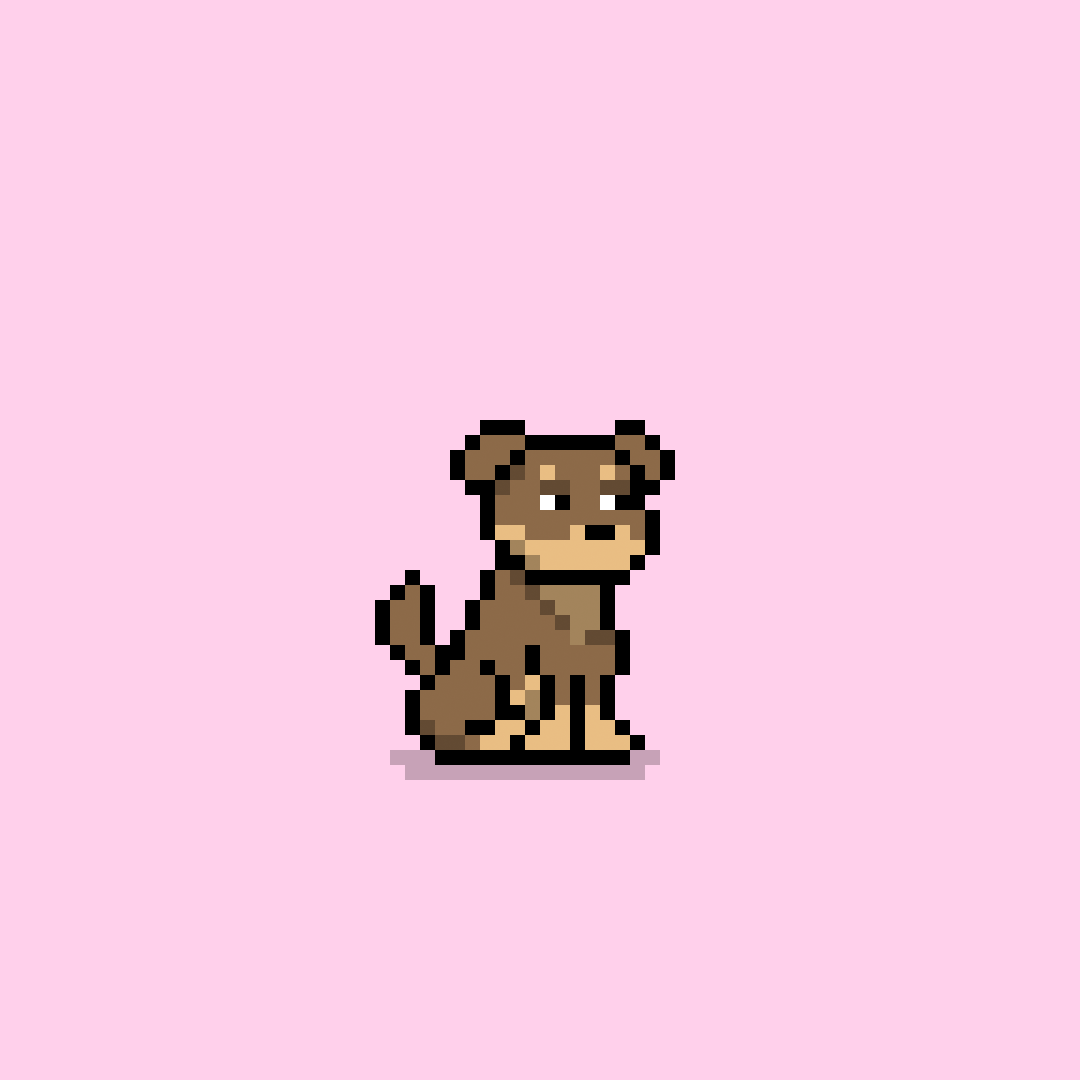 Order — Doginal Dog GIF art by Order, pixel art dog character